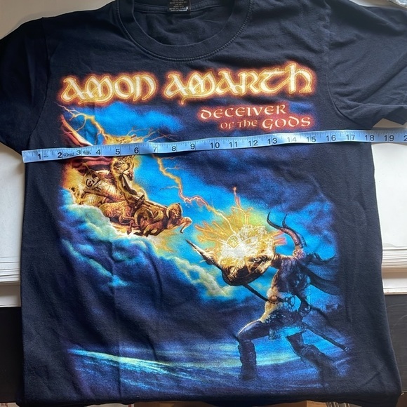Amon Amarth Band Deceiver of the Gods T-Shirt Black Blue Metal Small Rock Yeah - Picture 14 of 14